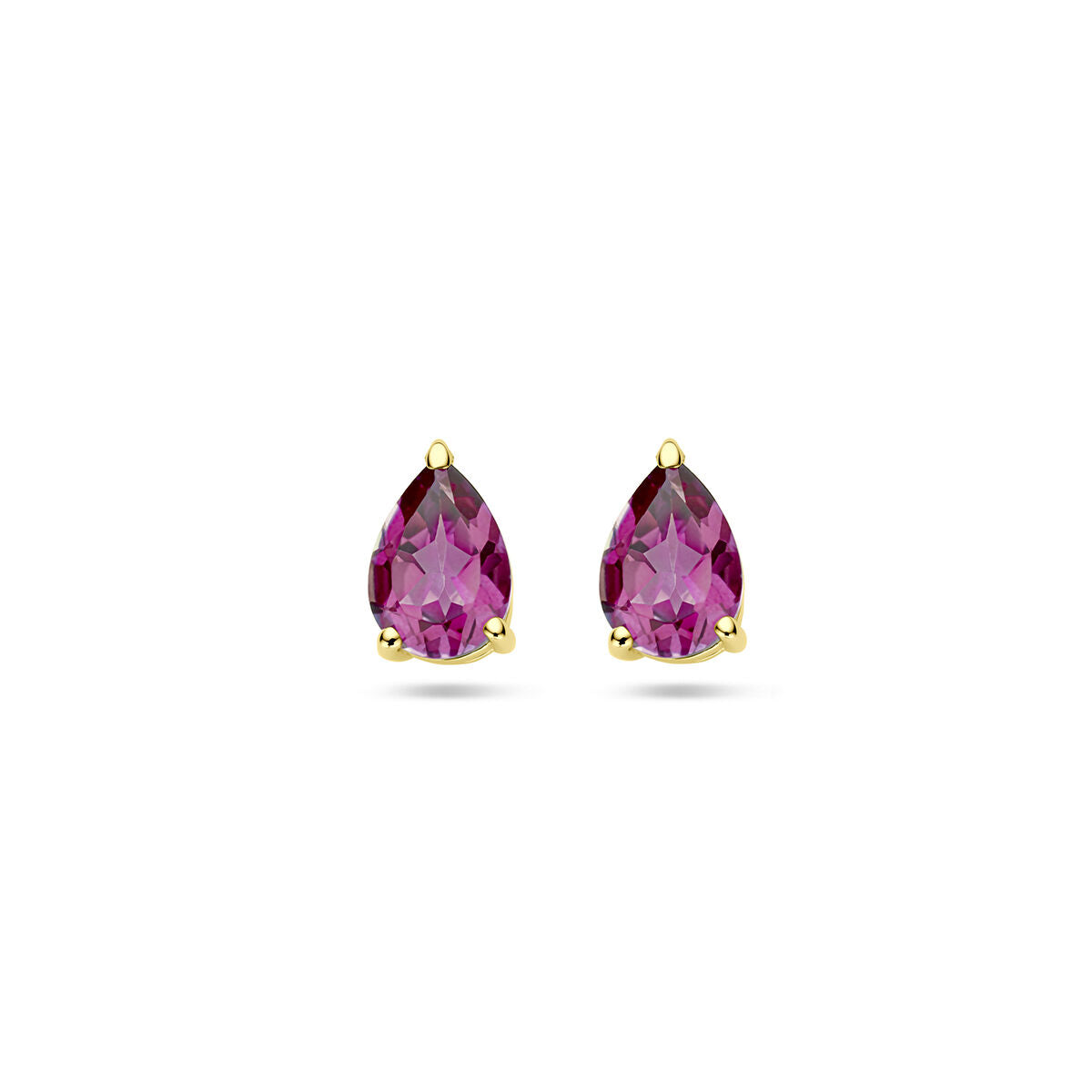 Fantasy Collection Oorbellen roze topaas 14K geelgoud