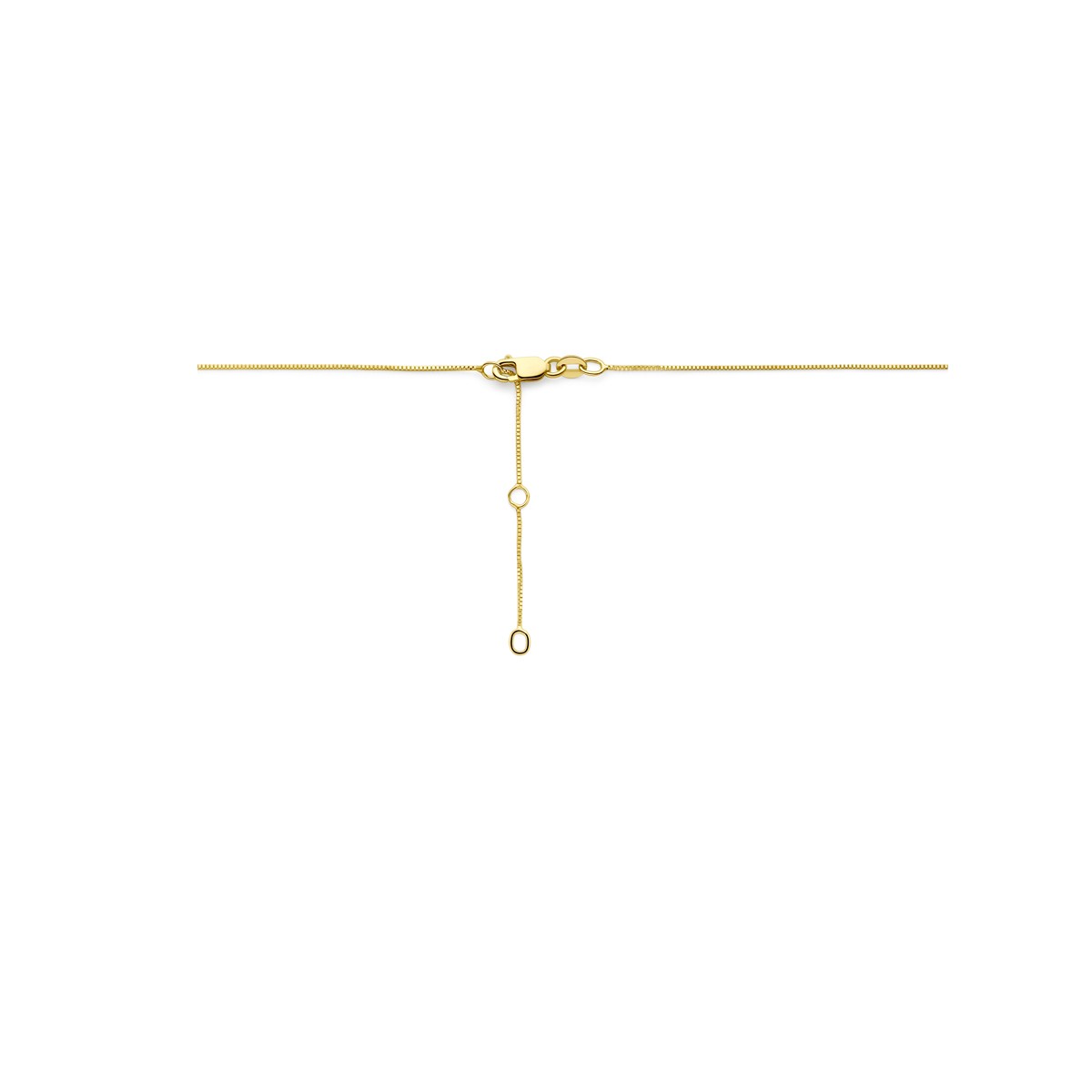 Collier roze topaas en diamant 40 - 42 - 44 cm 0.02ct h si 14K geelgoud