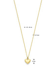 14K geelgoud collier hartje 41 - 43 - 45 cm 4030829 - PansiteNederland.nl
