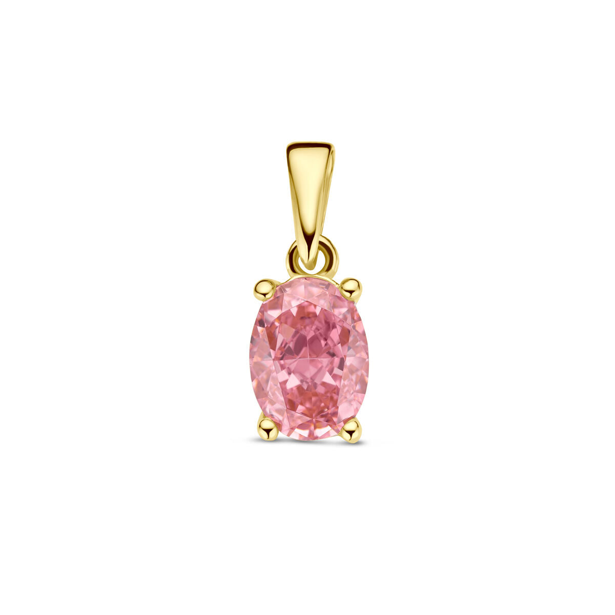 Fantasy Collection Hanger padparadscha zirkonia 13 mm 14K geelgoud