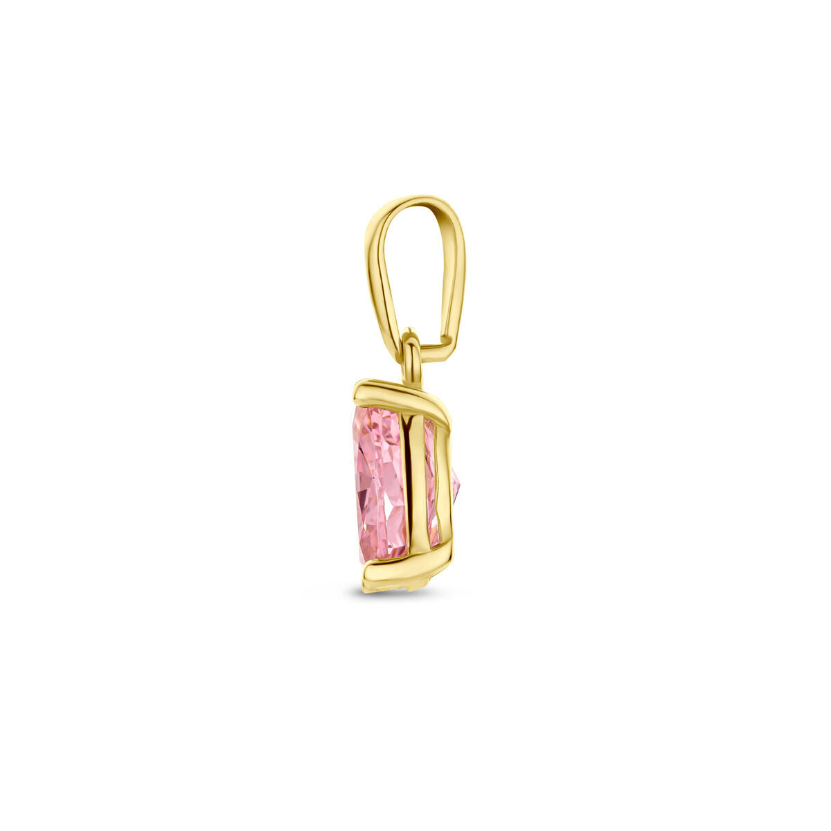 Fantasy Collection Hanger padparadscha zirkonia 13 mm 14K geelgoud