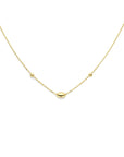 14K geelgoud collier ovaaltje en bolletjes 41 - 43 - 45 cm 4030916 - PansiteNederland.nl