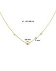 14K geelgoud collier ovaaltje en bolletjes 41 - 43 - 45 cm 4030916 - PansiteNederland.nl