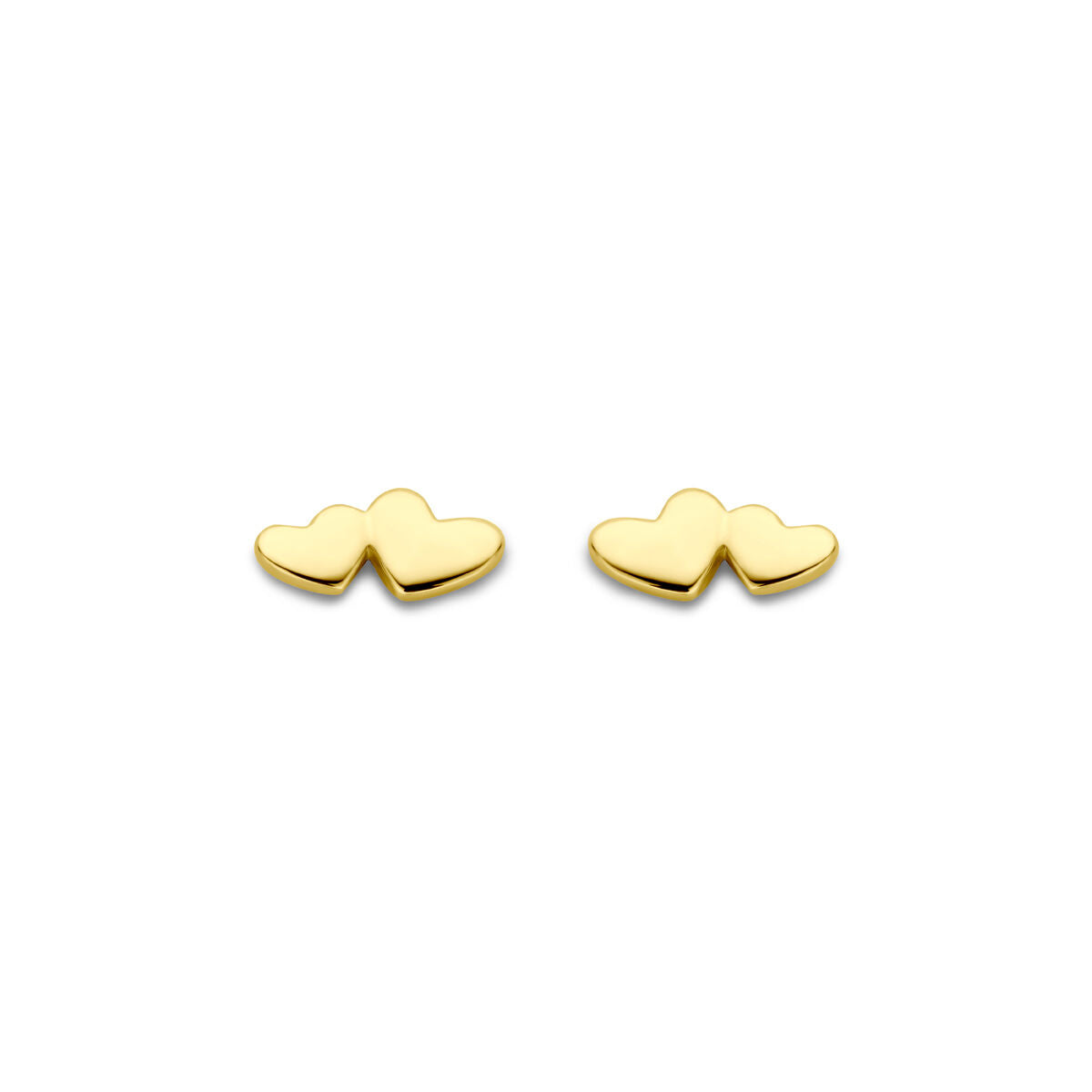 Fantasy Collection Oorbellen hartjes 3 mm 14K geelgoud