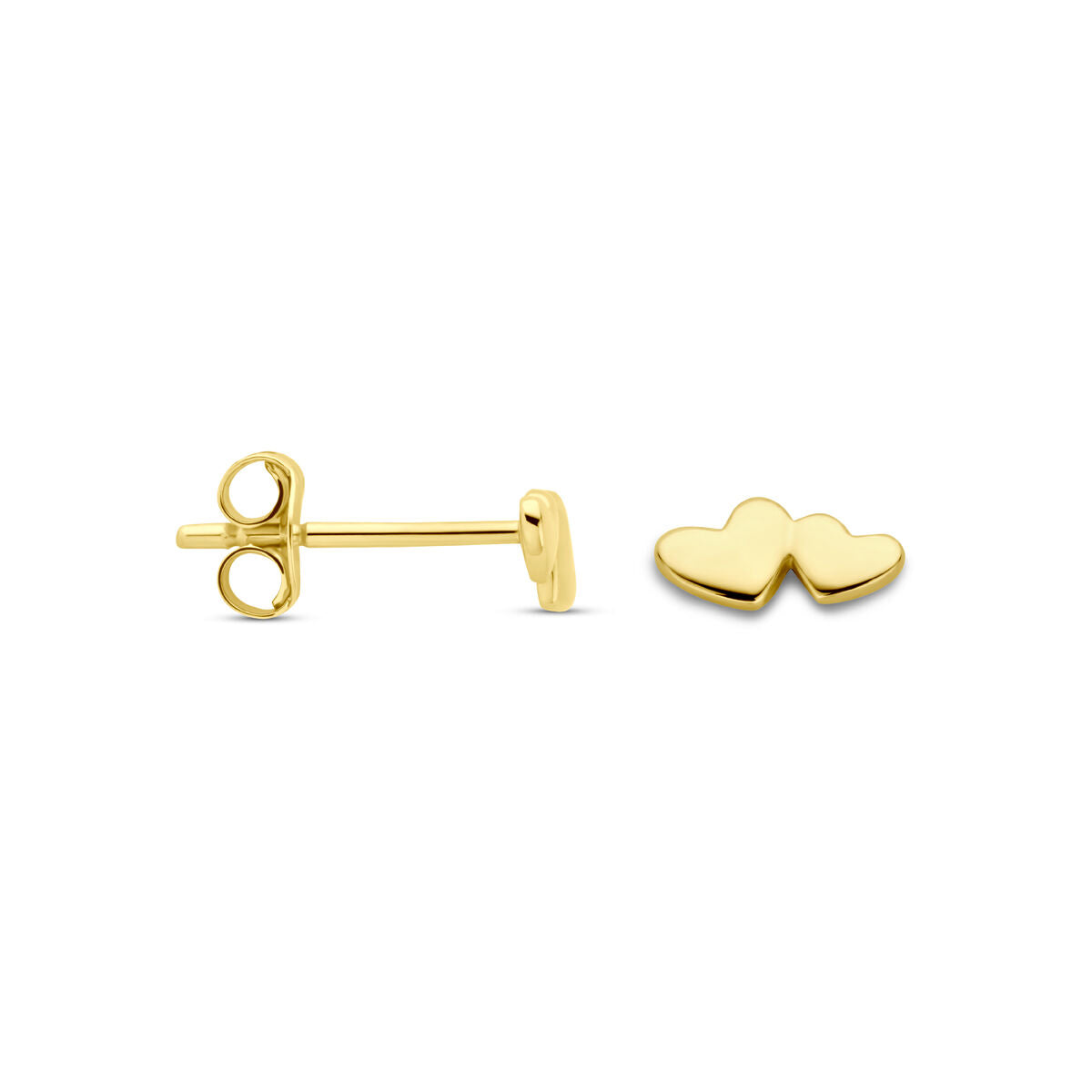 Fantasy Collection Oorbellen hartjes 3 mm 14K geelgoud