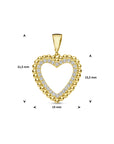 14K geelgoud hanger hartje zirkonia 4031146 - PansiteNederland.nl