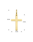14K geelgoud hanger kruis 4031147 - PansiteNederland.nl