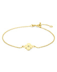 14K Geelgoud Armband Bloem Zirkonia 16 - 18 Cm 4031235 - PansiteNederland.nl