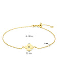 14K Geelgoud Armband Bloem Zirkonia 16 - 18 Cm 4031235 - PansiteNederland.nl
