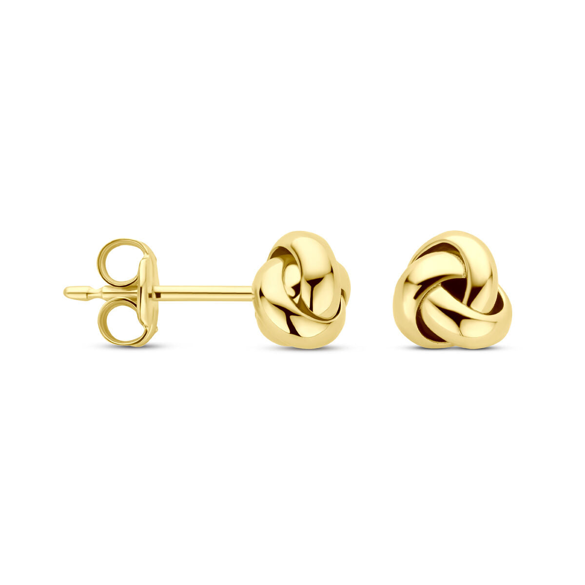 Fantasy Collection Oorbellen knoop 5 mm 14K geelgoud