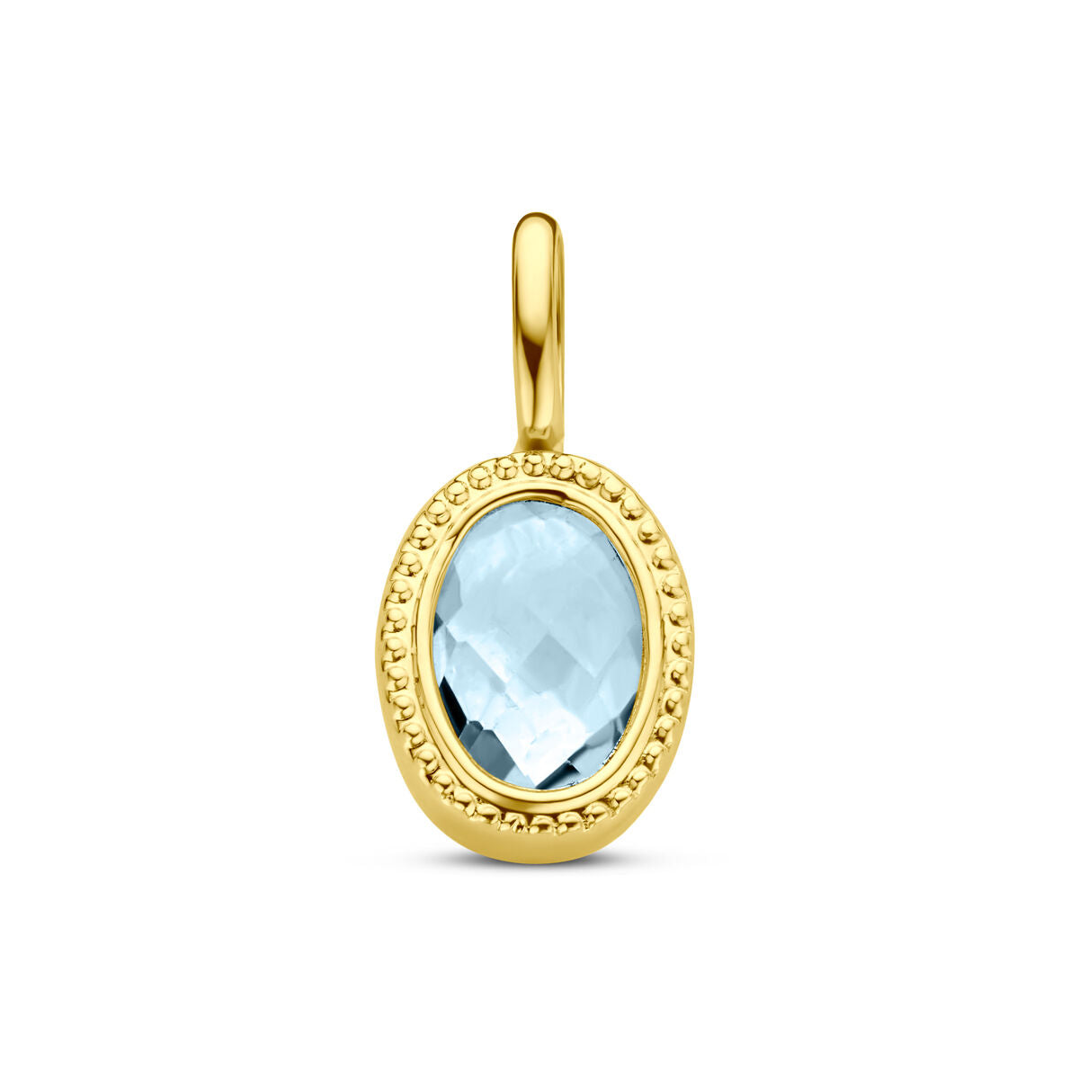 Fantasy Collection Hanger sky blue topaas 14K geelgoud