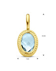 14K geelgoud hanger sky blue topaas 4031241 - PansiteNederland.nl
