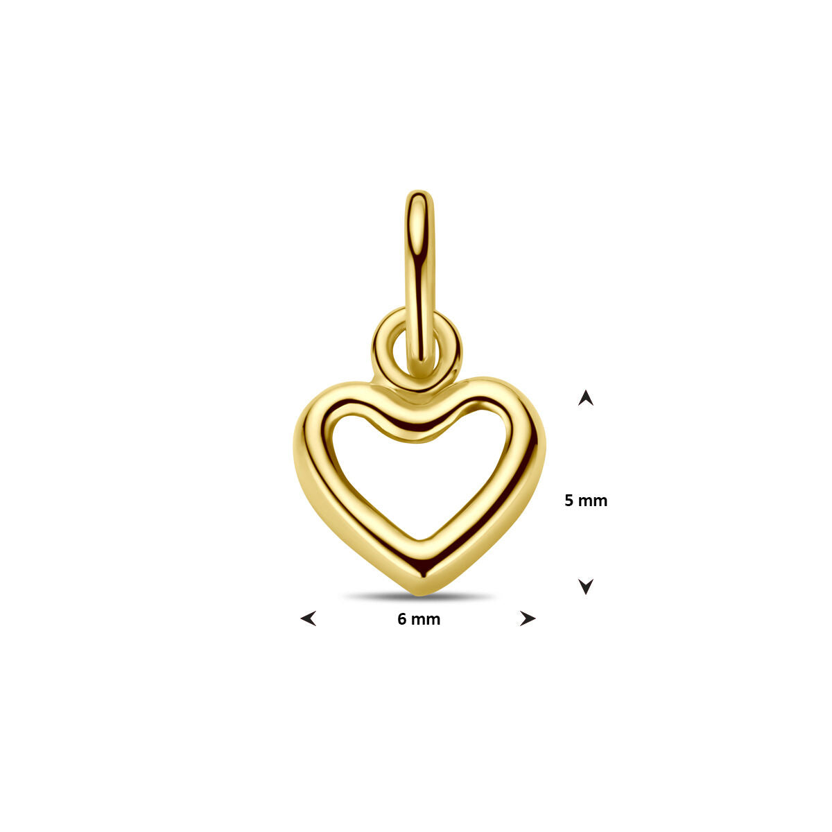 Fantasy Collection Hanger hart 5 mm 14K geelgoud