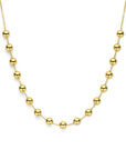 14K geelgoud collier bolletjes 8 mm 45 cm 4031350 - PansiteNederland.nl