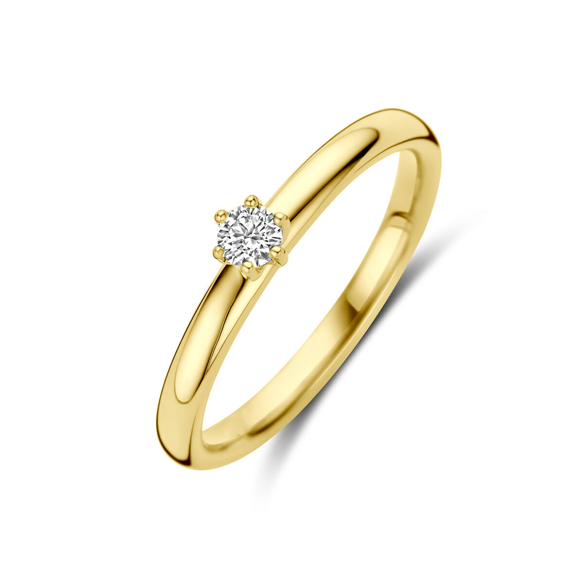Fantasy Collection Aanzoeksring diamant 0.10ct h si 14K geelgoud