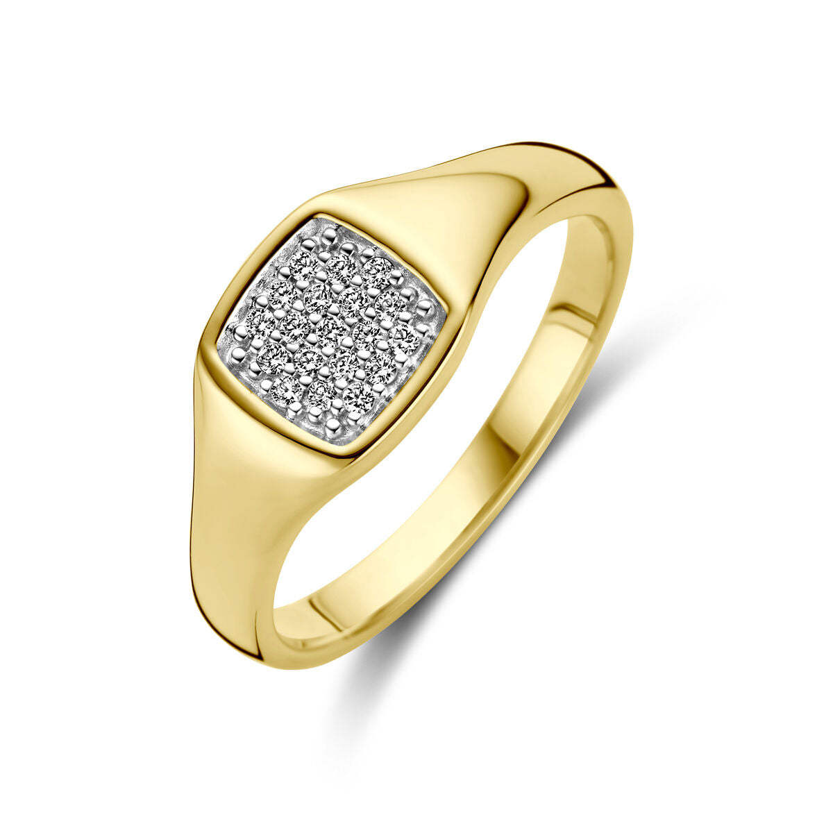 Fantasy Collection Ring diamant gestift 0.10ct h si 14K geelgoud
