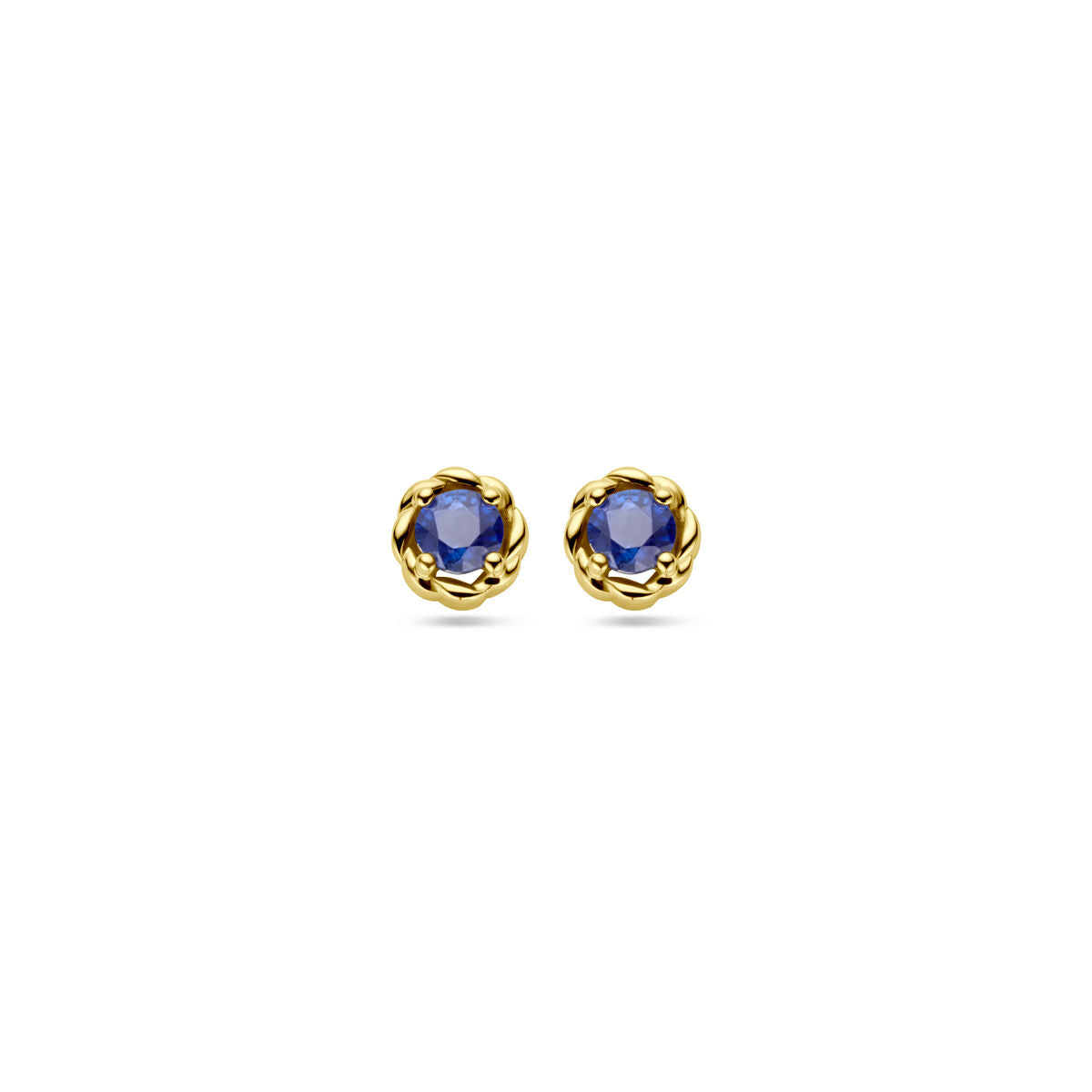 Fantasy Collection Oorbellen saffier 14K geelgoud