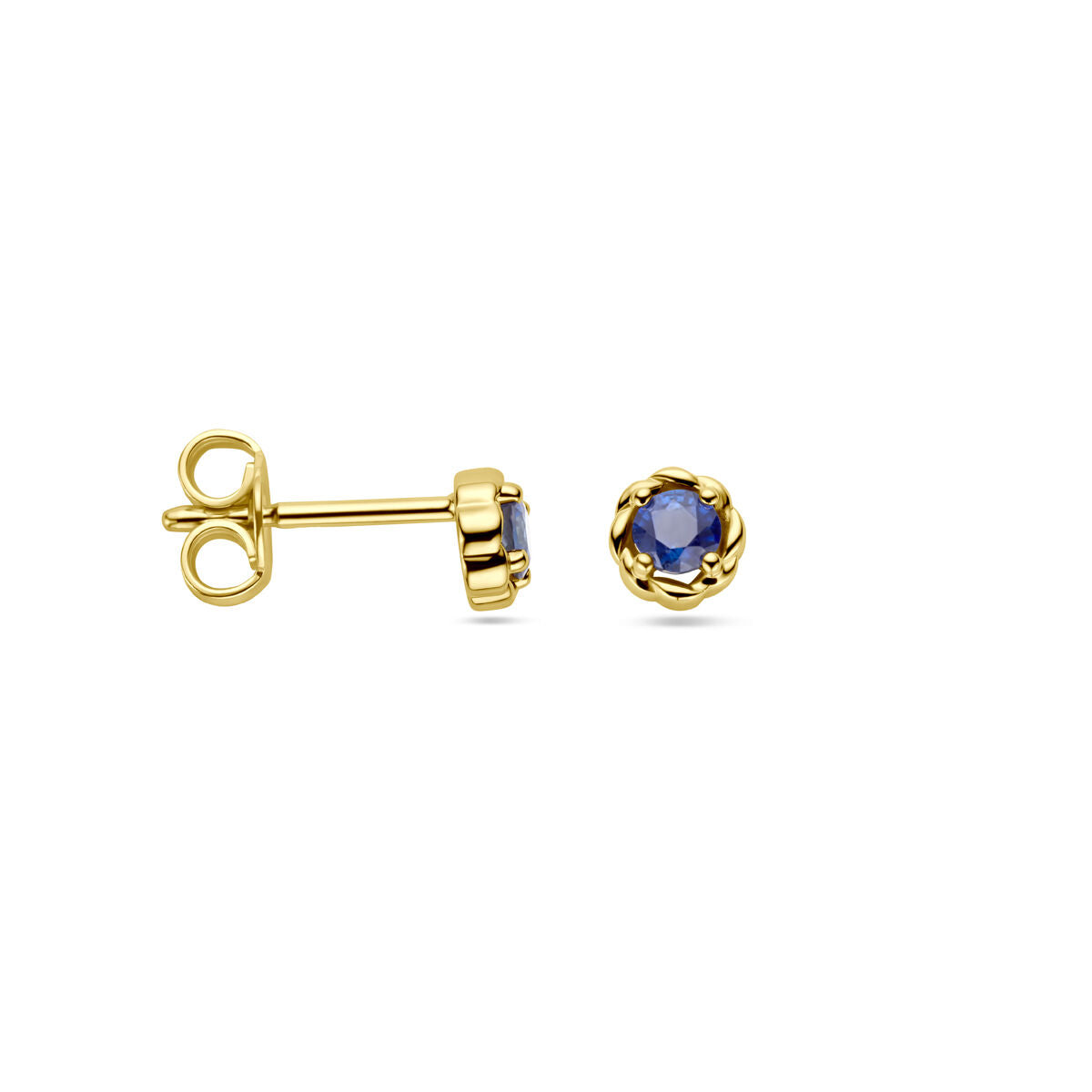 Fantasy Collection Oorbellen saffier 14K geelgoud