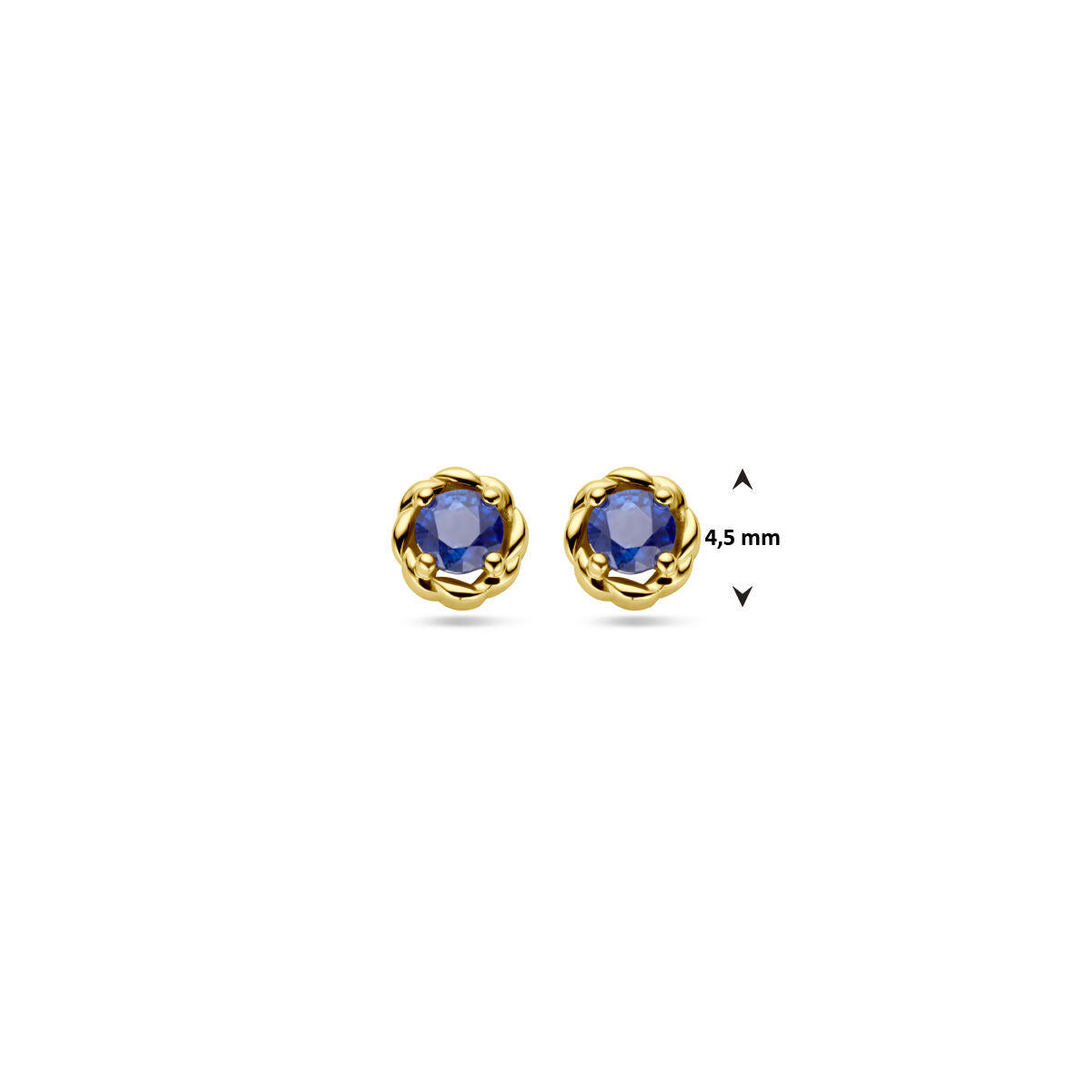 Fantasy Collection Oorbellen saffier 14K geelgoud