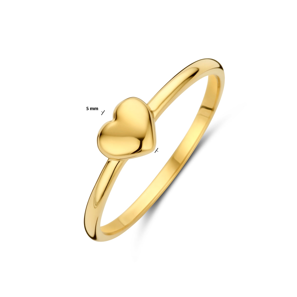 Ring hartje 14K geelgoud