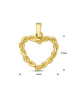 14K geelgoud hanger hart 18,5 mm 4031657 - PansiteNederland.nl