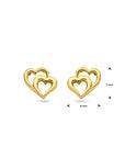 14K geelgoud oorknoppen hartjes 7 mm - 4031674 - PansiteNederland.nl