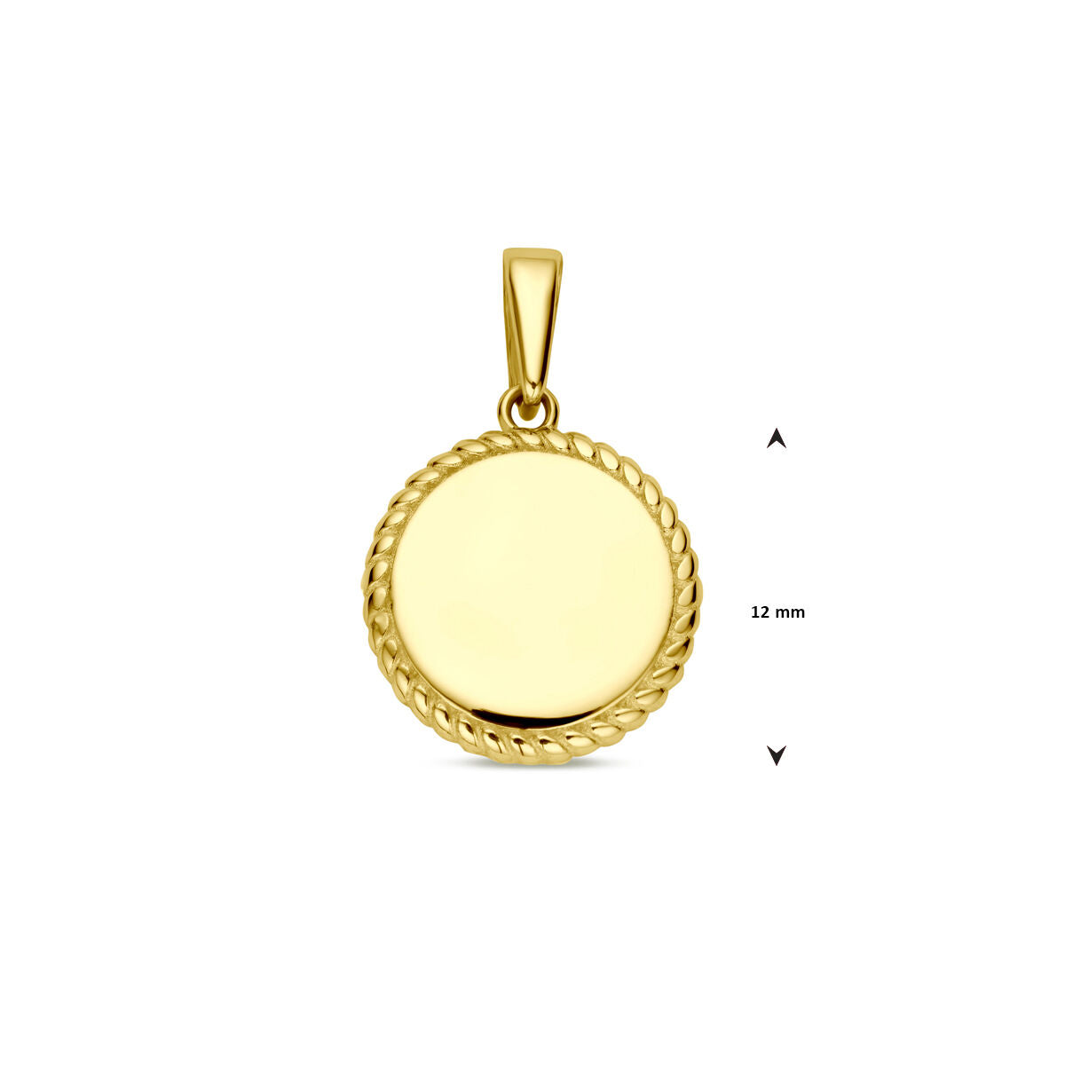 Fantasy Collection Graveerhanger 18 mm 14K geelgoud