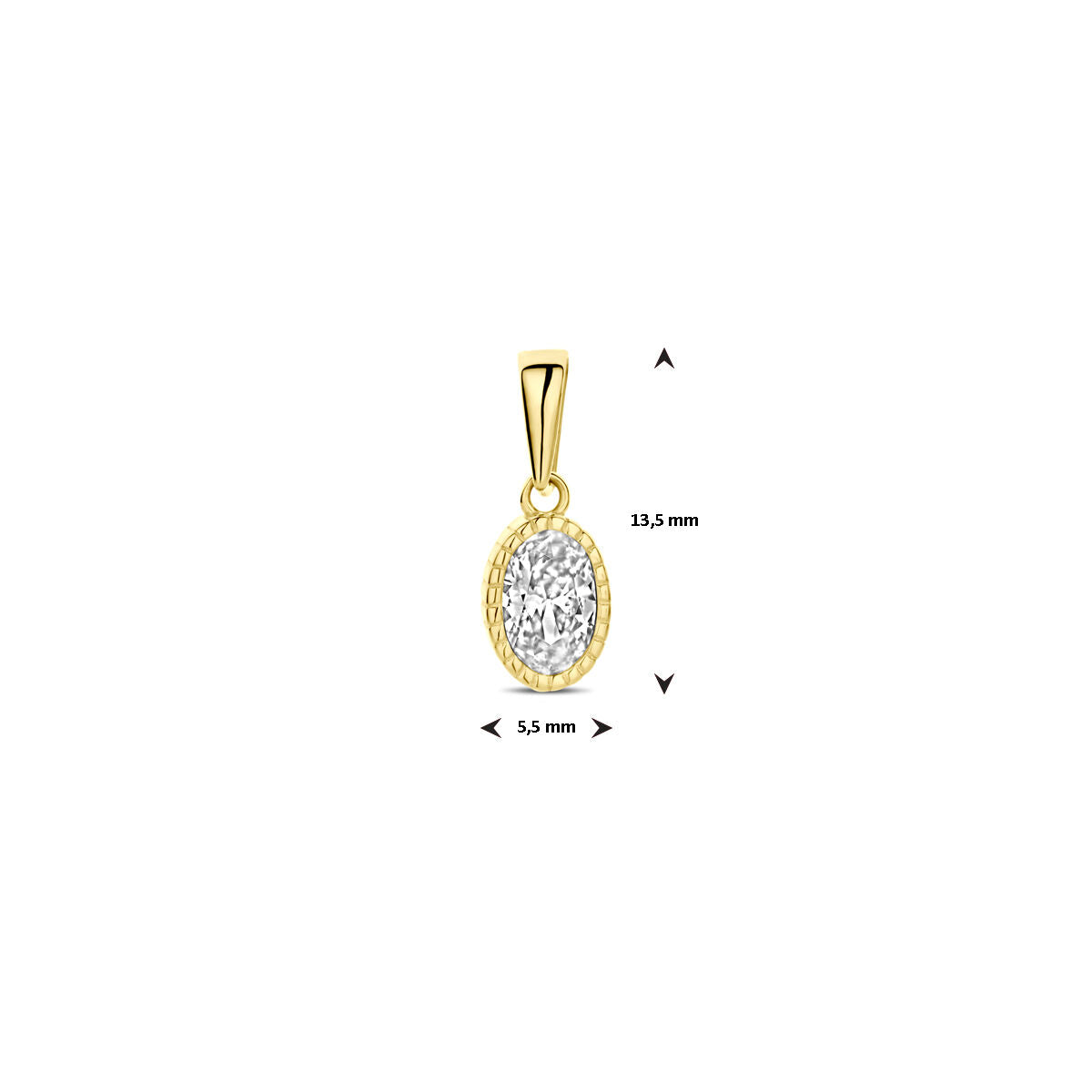 Fantasy Collection Hanger zirkonia 13,5 mm 14K geelgoud