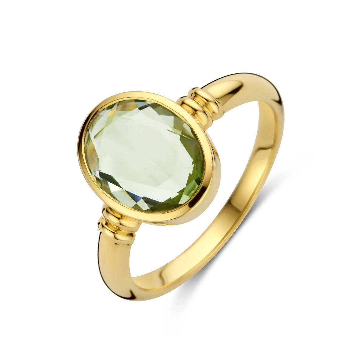 Fantasy Collection Ring groen amethist 14K geelgoud