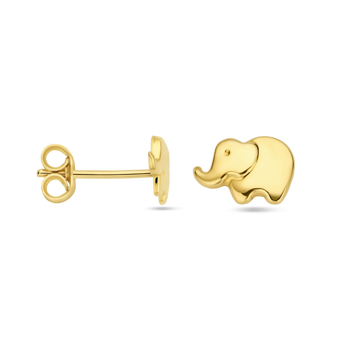 Fantasy Collection Oorbellen olifant 5 mm 14K geelgoud