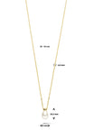 14K geelgoud collier parel 42 + 3 cm 4031845 - PansiteNederland.nl