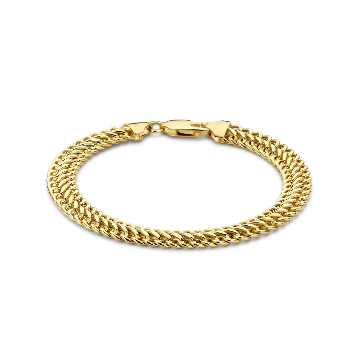 Fantasy Collection Armband dubbel gourmette 14K witgoud
