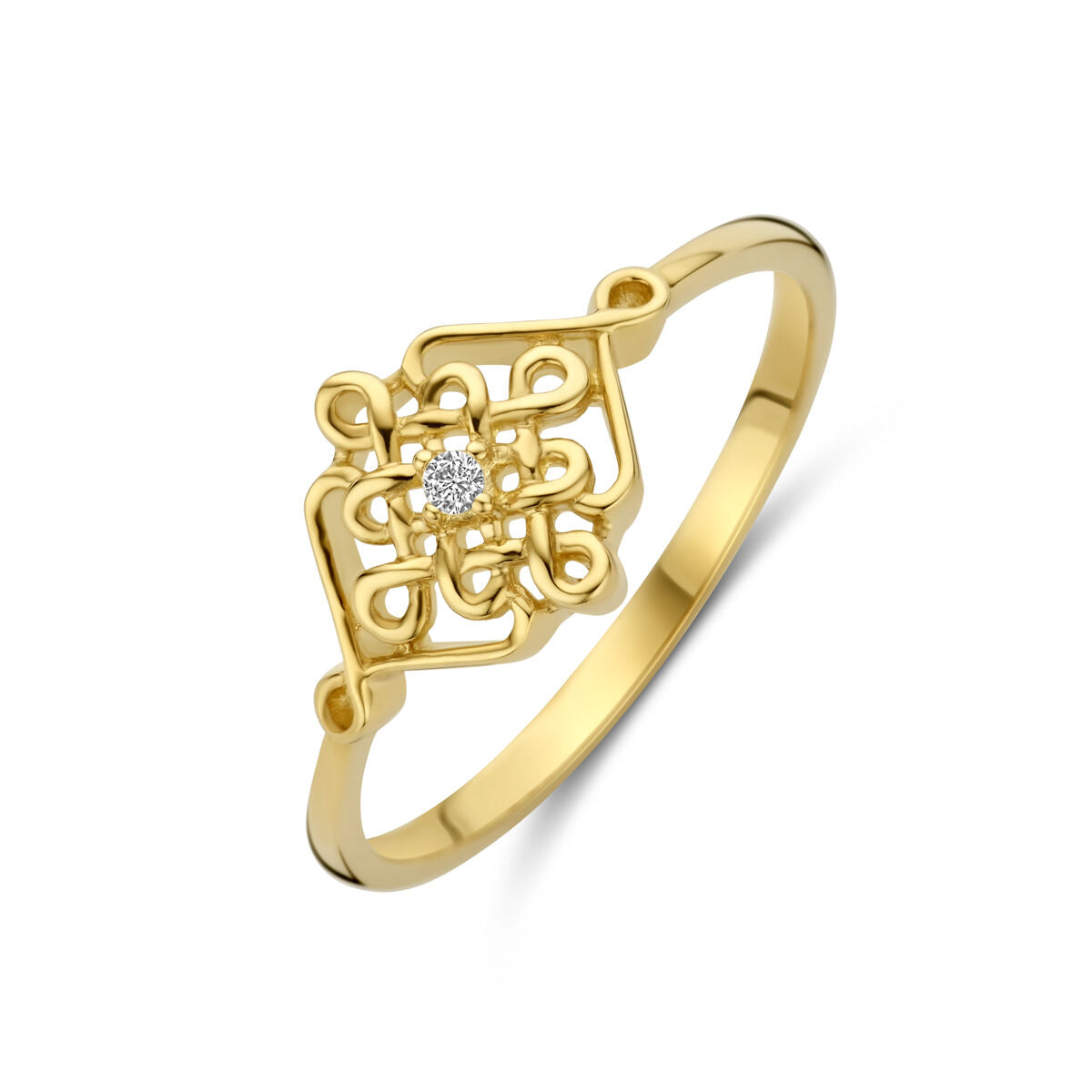 Fantasy Collection Ring zirkonia 14K geelgoud