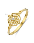 14K Geelgoud Ring Met Zirkonia 4031905 - PansiteNederland.nl