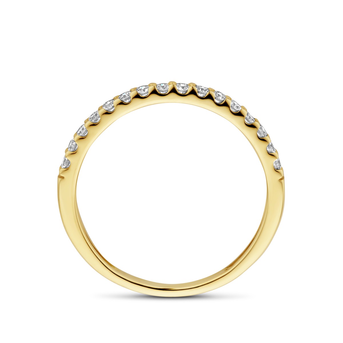 Ring lab grown diamant 0.255ct h si 14K geelgoud