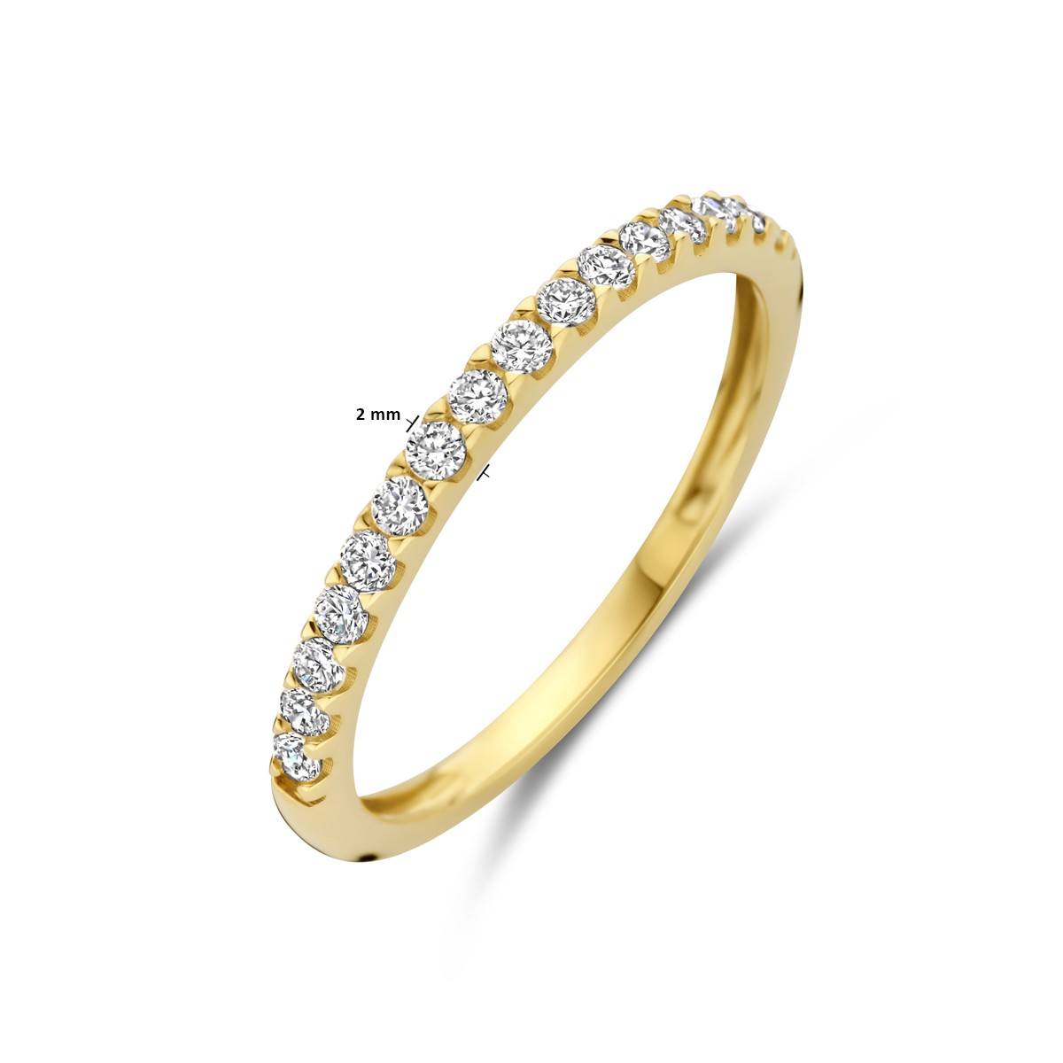 Ring lab grown diamant 0.255ct h si 14K geelgoud