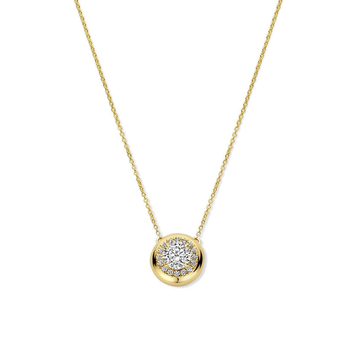 Fantasy Collection Collier lab grown diamant 0.495ct h si 40 - 42 - 44 cm 14K geelgoud