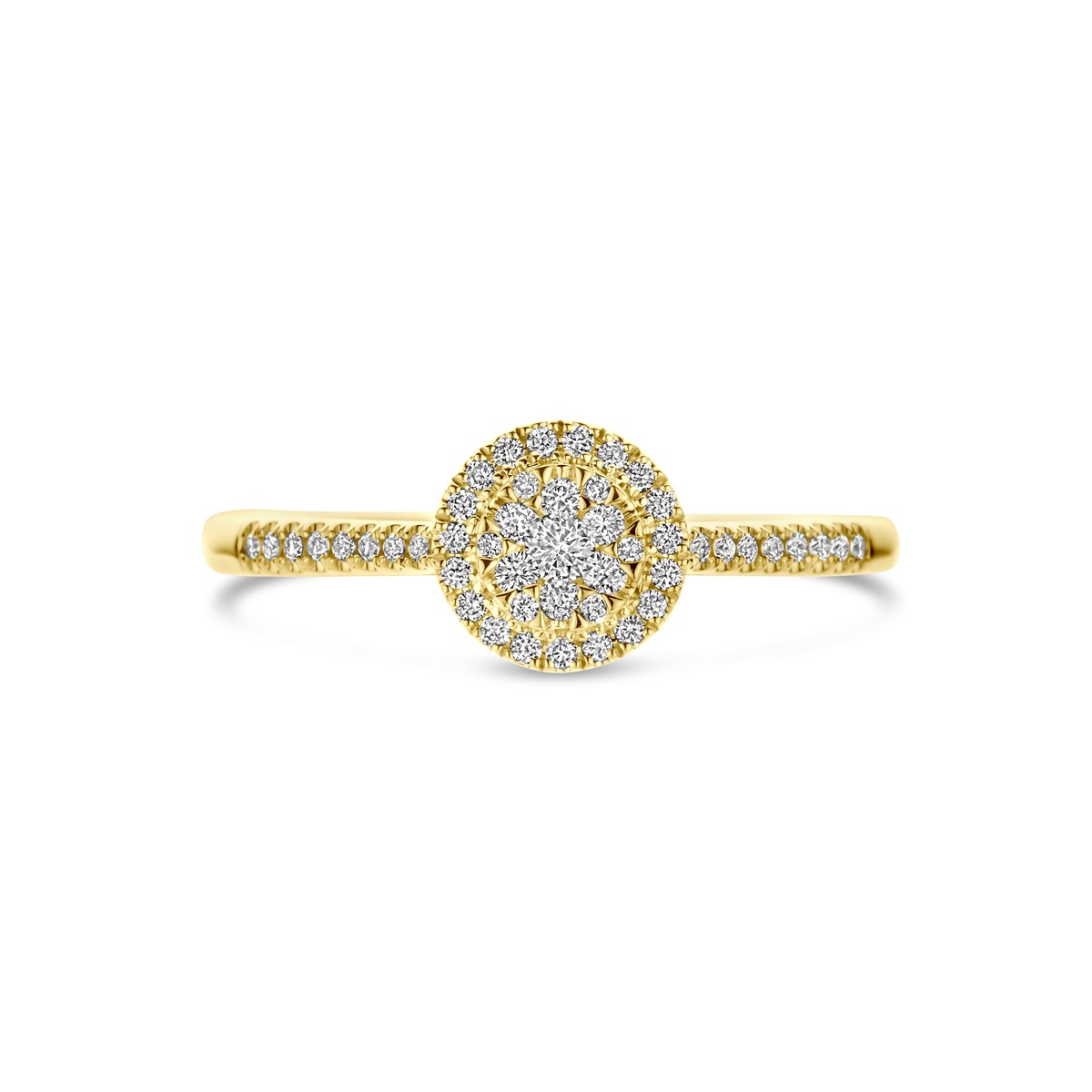 Ring diamant 0.19ct h si 14K geelgoud