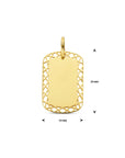 14K geelgoud graveerhanger 24 mm 4032093 - PansiteNederland.nl