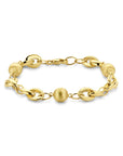 14K Geelgoud Armband 19 Cm Gedeeltelijk Gematteerd 4032094 - PansiteNederland.nl