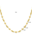 14K geelgoud collier 43 cm gedeeltelijk gematteerd 4032095 - PansiteNederland.nl