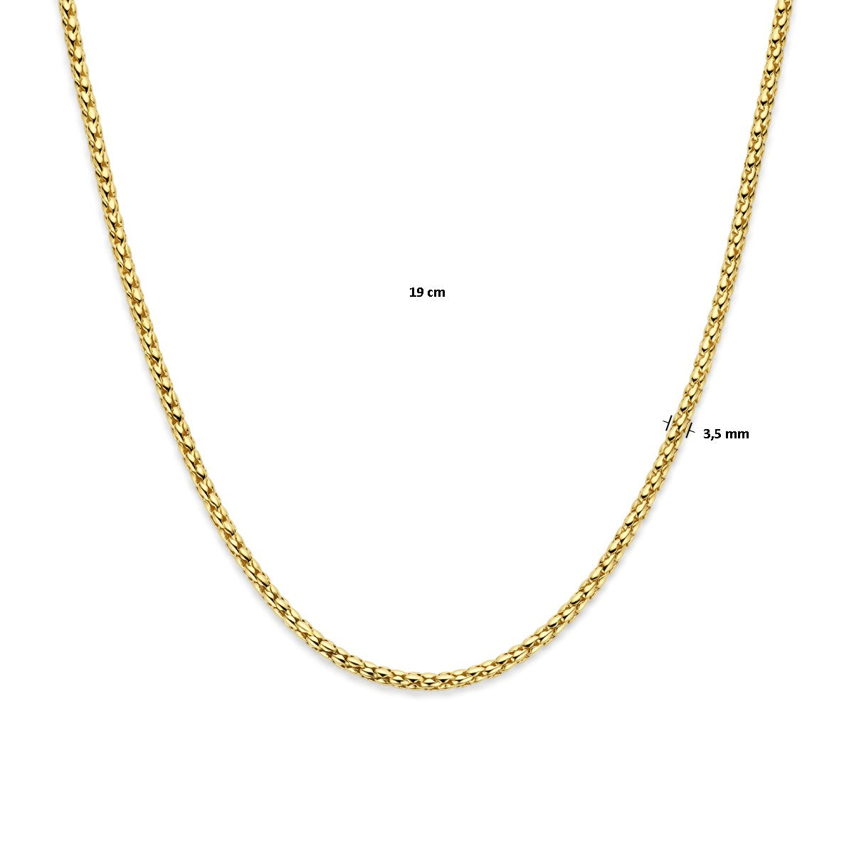 Fantasy Collection Collier 3,5 mm 45 cm 14K geelgoud