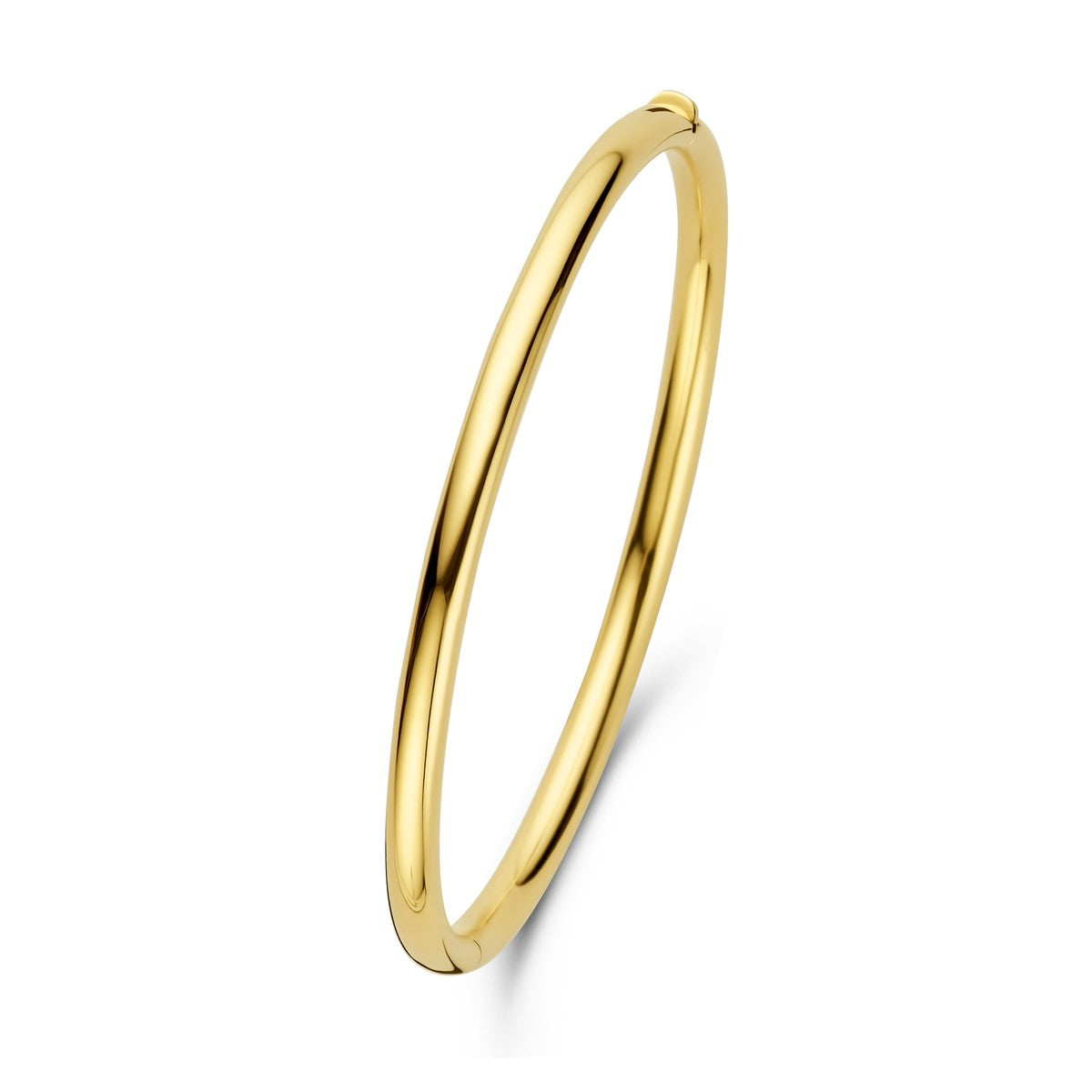 Fantasy Collection Bangle scharnier ronde buis 4 x 60 mm 14K geelgoud