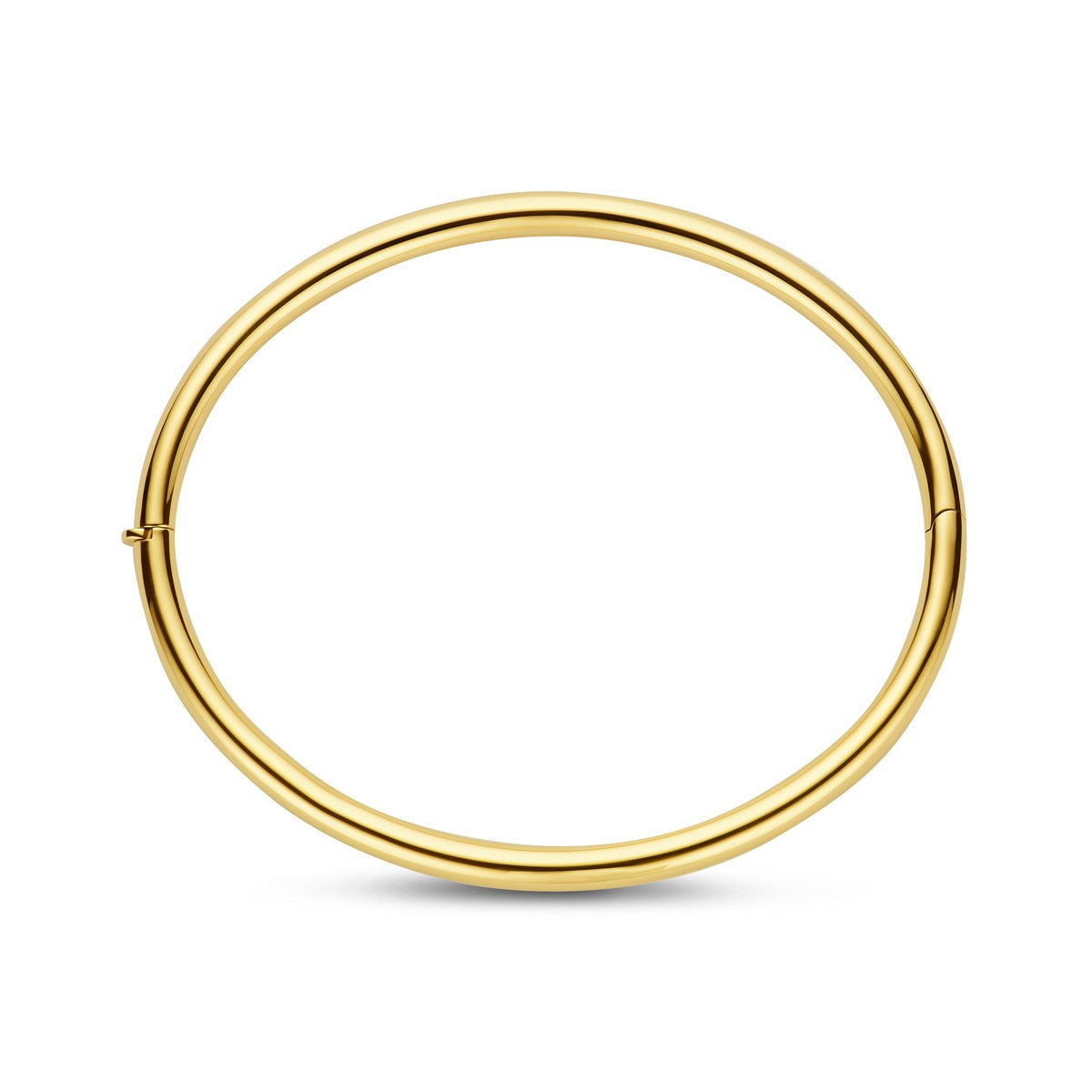 Fantasy Collection Bangle scharnier ronde buis 4 x 60 mm 14K geelgoud