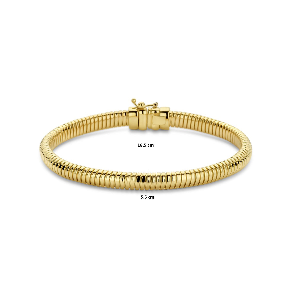 Fantasy Collection Tubogas 5,5 mm 18,5 cm 14K geelgoud armband