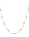 14K Geelgoud Collier Zwart Emaille 1 mm 4032163 - PansiteNederland.nl