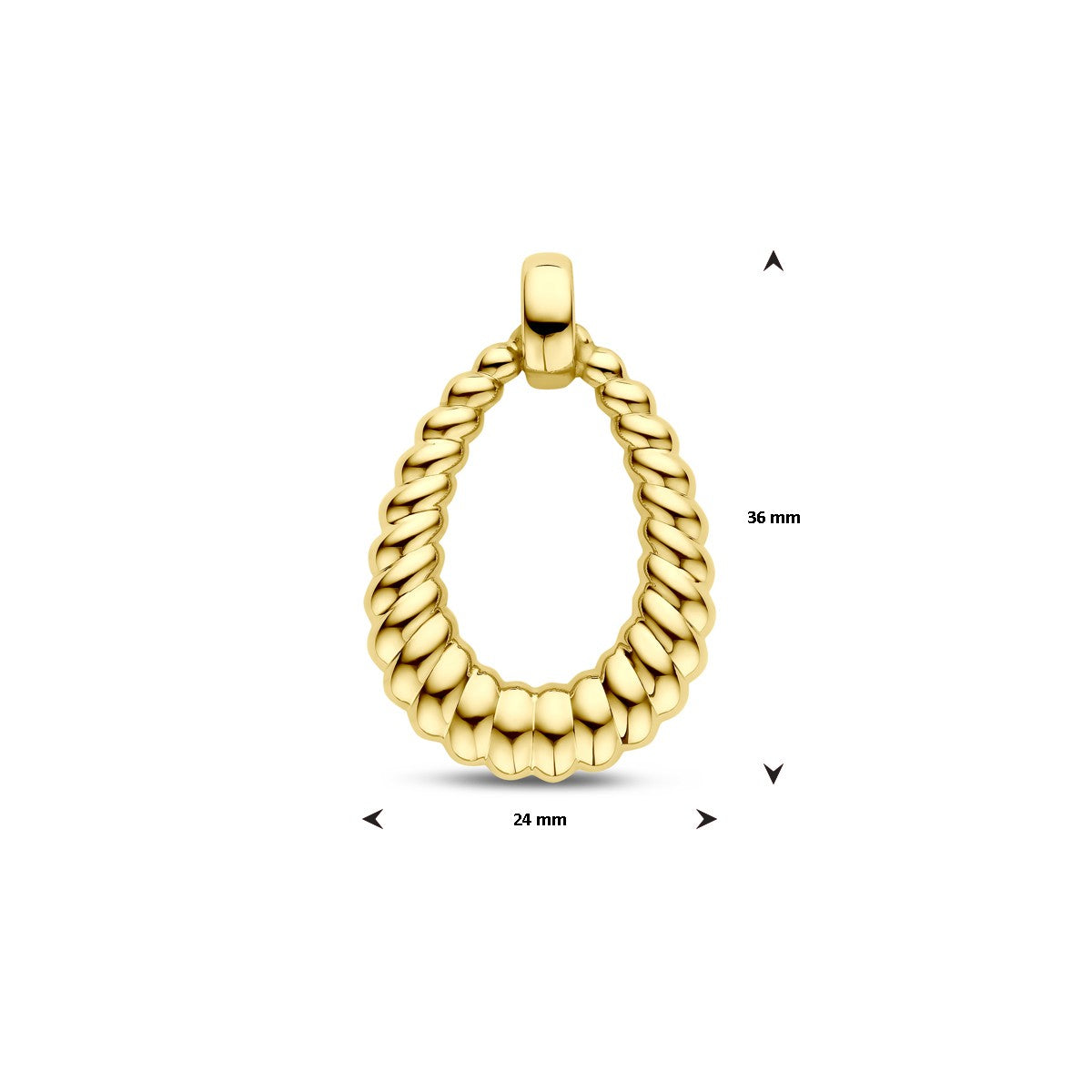 Fantasy Collection Hanger 36 mm 14K geelgoud