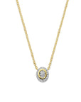 14K geelgoud collier diamant 40 - 42 - 44 cm 0.25ct h si 4032215 - PansiteNederland.nl