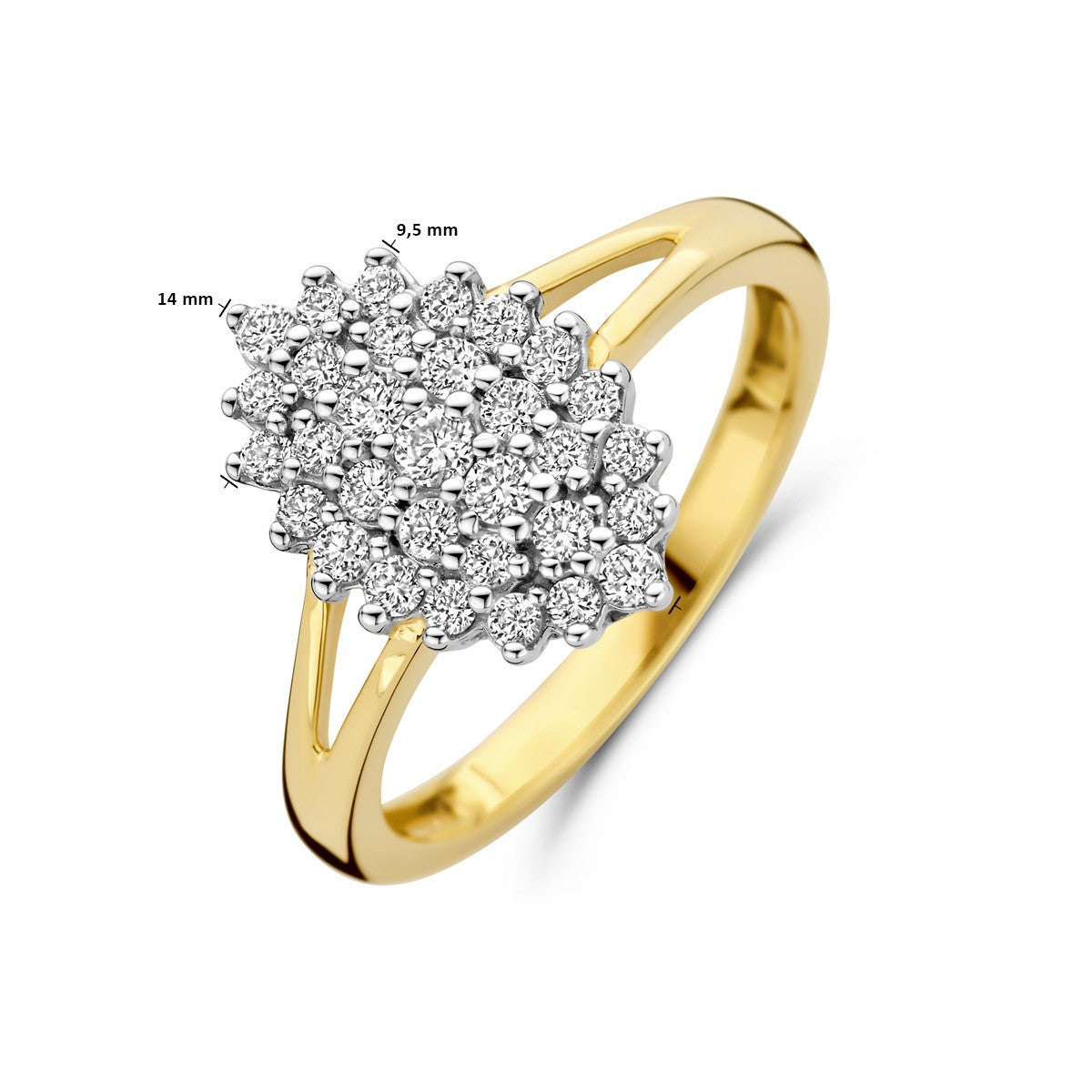 Fantasy Collection Ring lab grown diamant 0.48ct h si 14K geelgoud