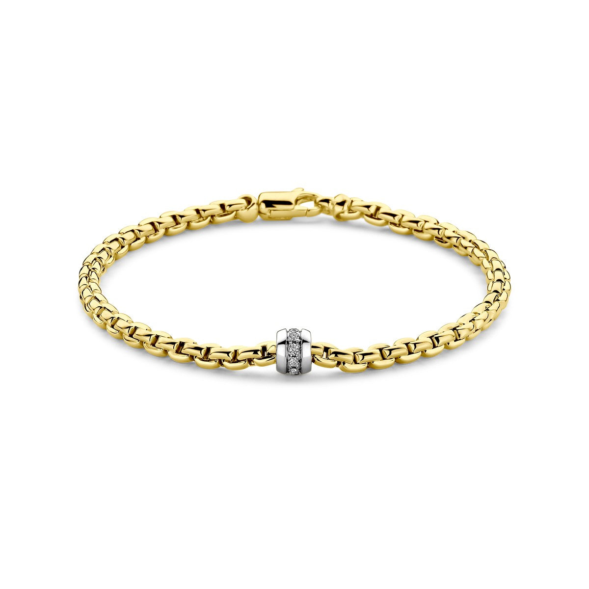 Fantasy Collection Armband diamant 19 cm 0.12ct h si 14K geelgoud